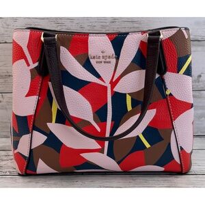 Kate Spade Women’s Medium Jackson Tropical Toss Pink Multi Satchel